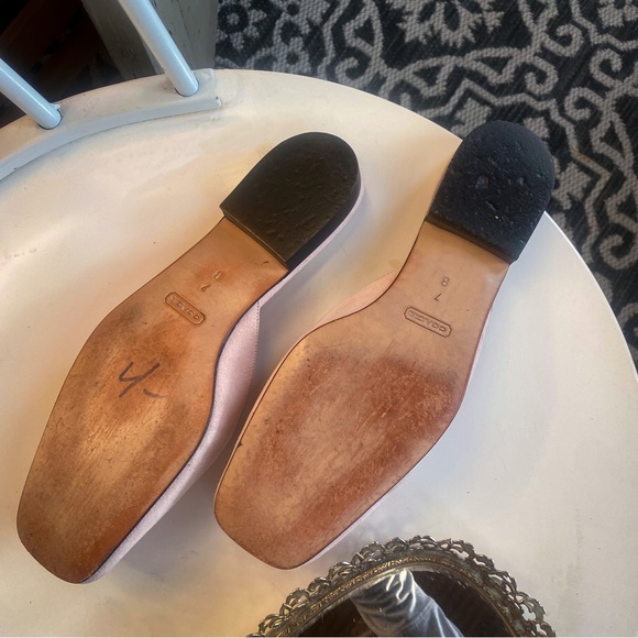 Coach Suede Slides with Low Stacked Wood Heel & Square Toe Ballet Pink Mules - Picture 4 of 8